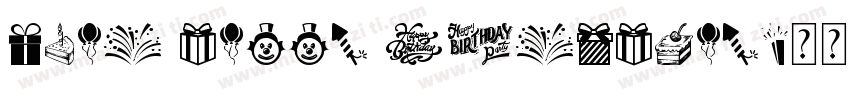 Dear happy birthday字体转换